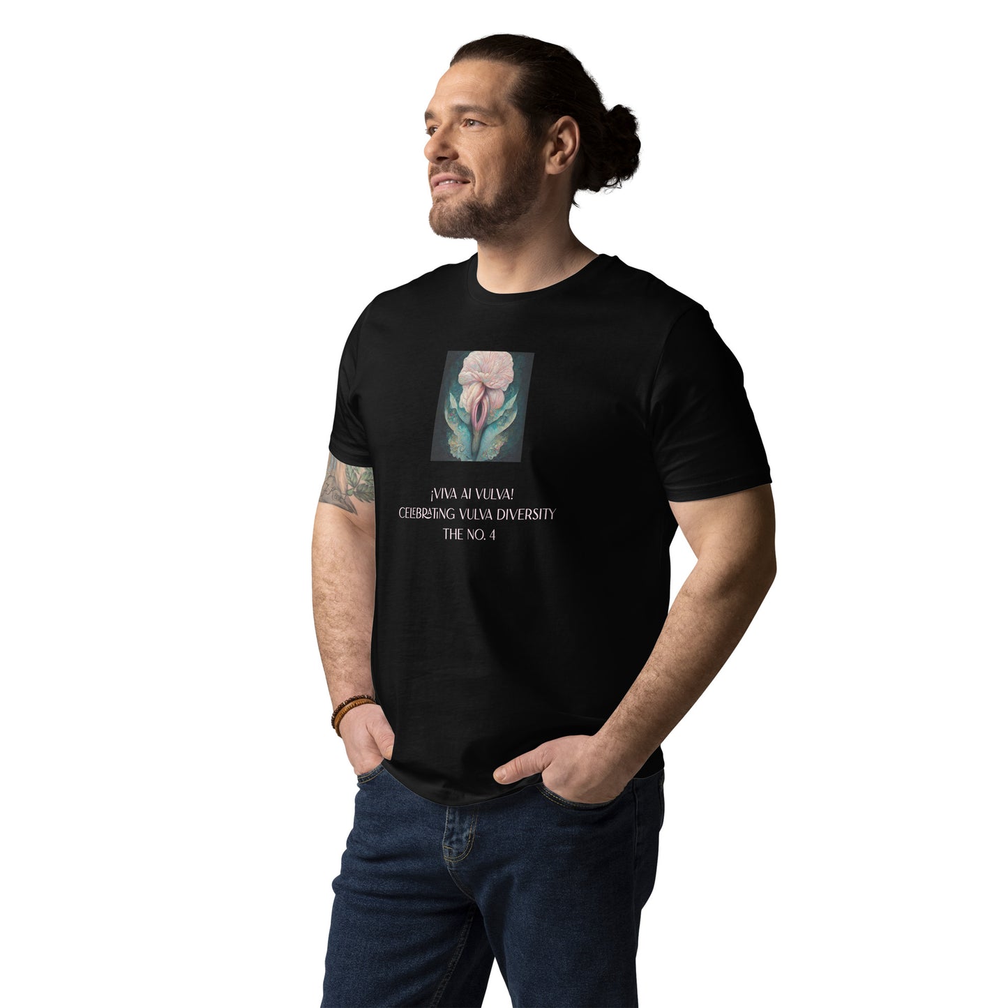 ¡Viva AI Vulva! - The No. 4 - Unisex organic cotton t-shirt - black