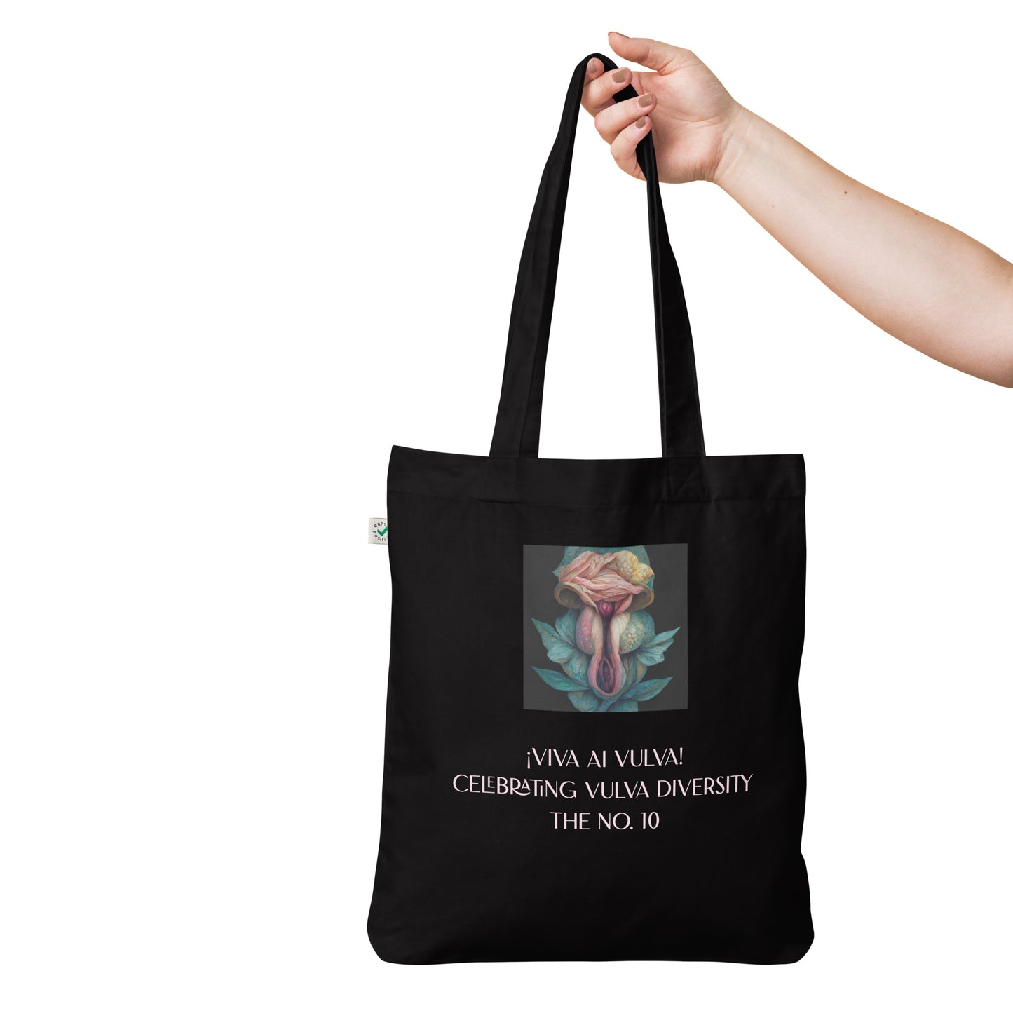 ¡Viva AI Vulva! - The No. 10 - Organic fashion tote bag - black