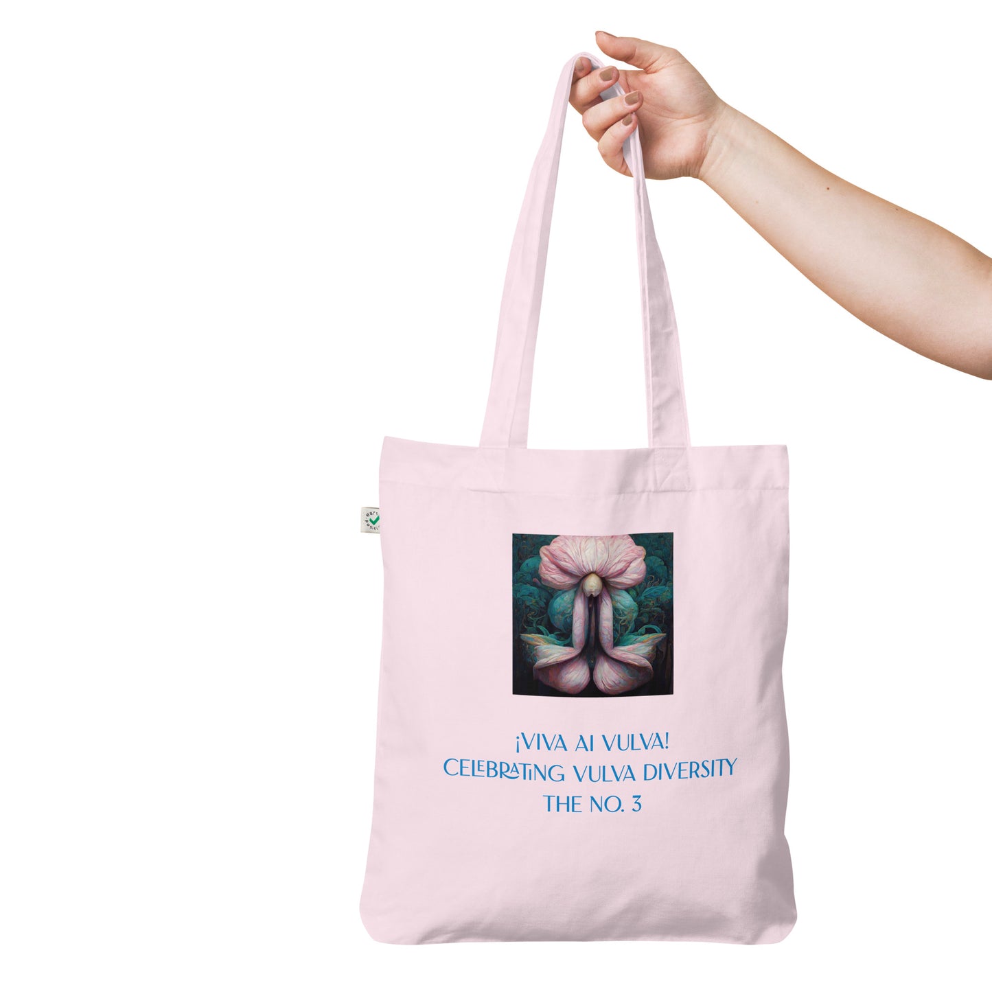 ¡Viva AI Vulva! - The No. 3 - Organic fashion tote bag - pink