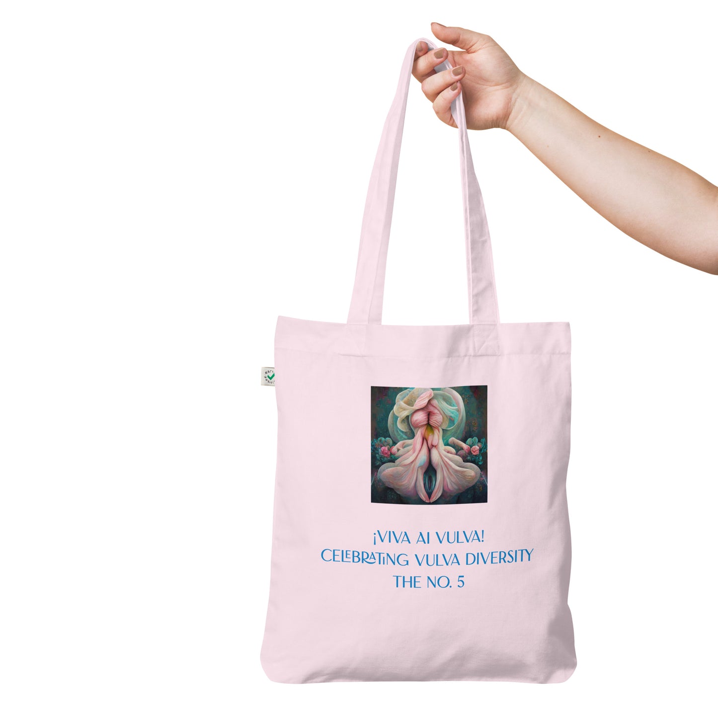 ¡Viva AI Vulva! - The No. 5 - Organic fashion tote bag - pink