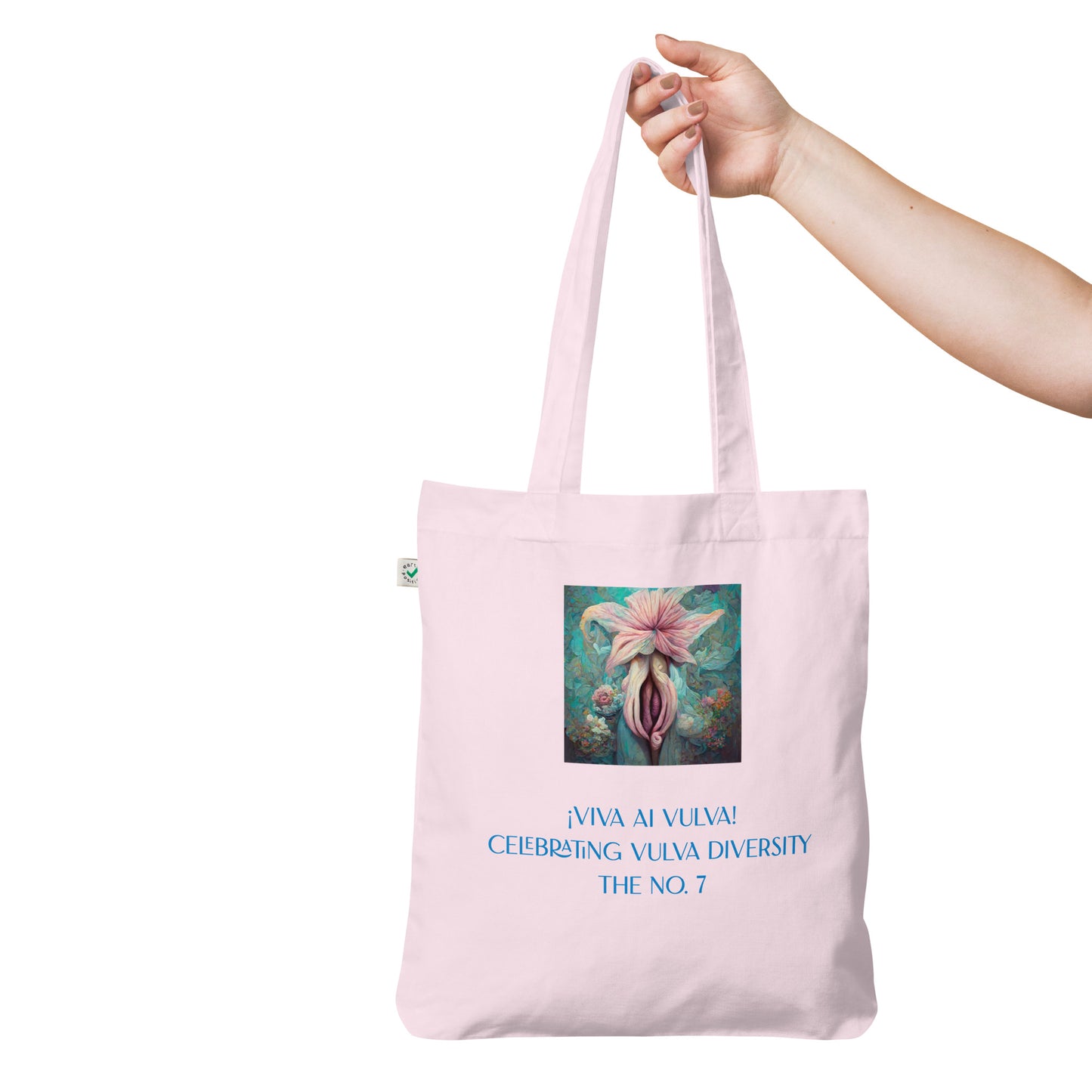 ¡Viva AI Vulva! - The No. 7 - Organic fashion tote bag - pink