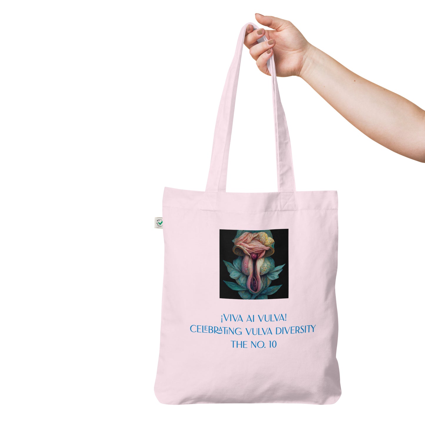 ¡Viva AI Vulva! - The No. 10 - Organic fashion tote bag - pink