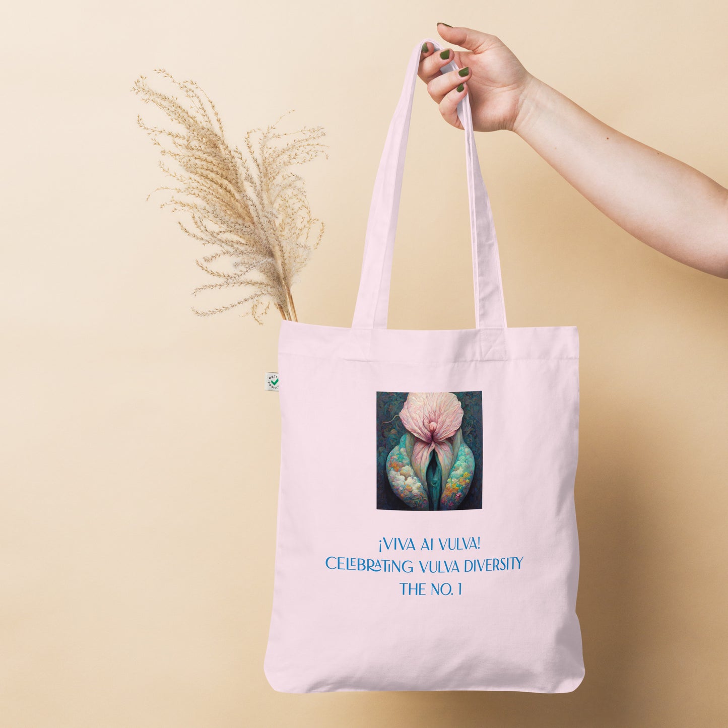 ¡Viva AI Vulva! - The No. 1 - Organic fashion tote bag - pink