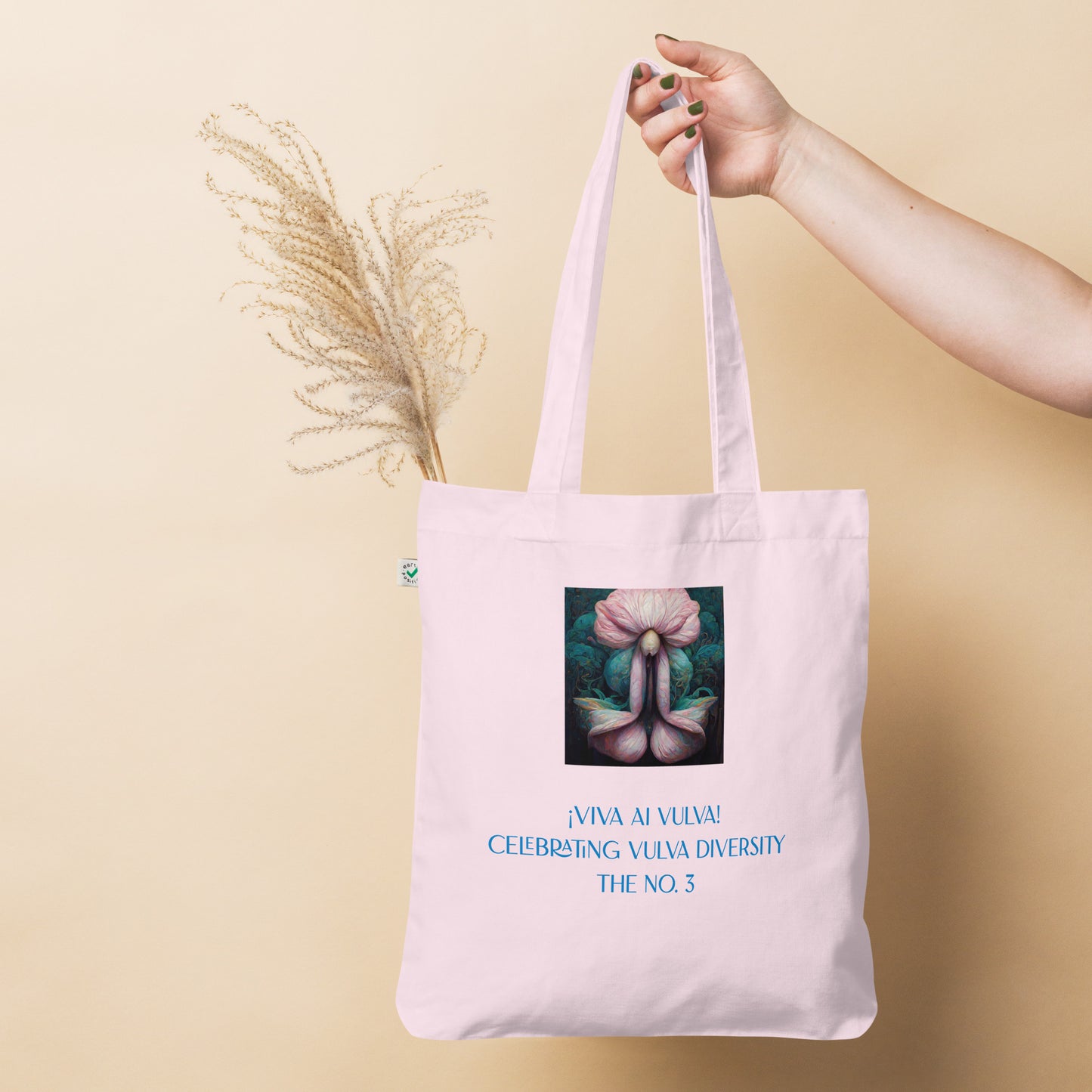 ¡Viva AI Vulva! - The No. 3 - Organic fashion tote bag - pink