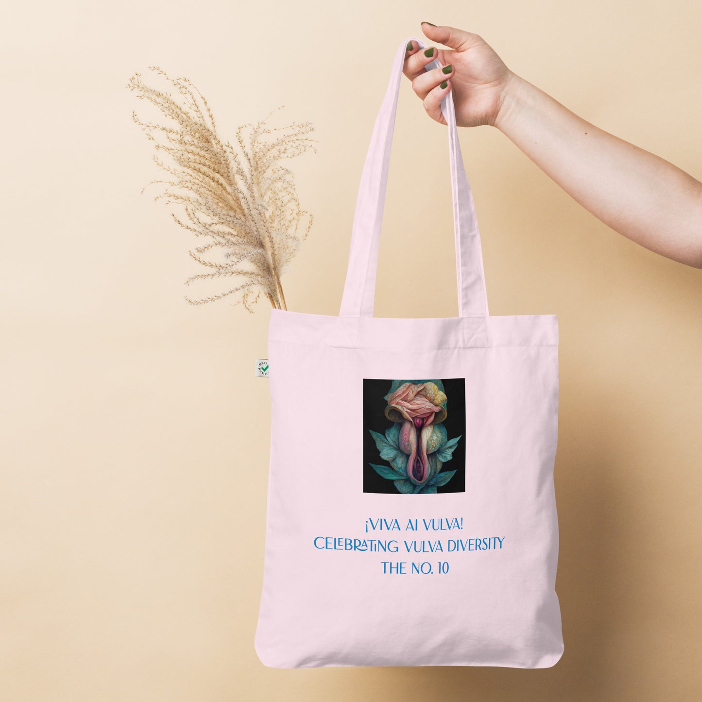 ¡Viva AI Vulva! - The No. 10 - Organic fashion tote bag - pink