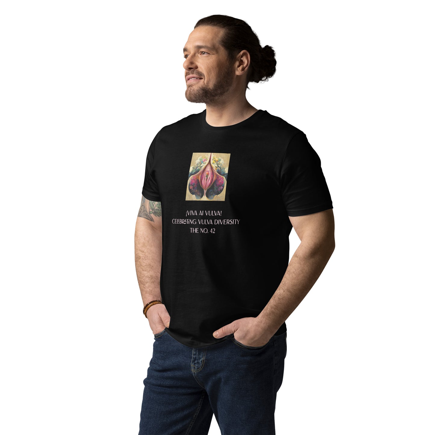 ¡Viva AI Vulva! - The No. 42 - Unisex organic cotton t-shirt - black