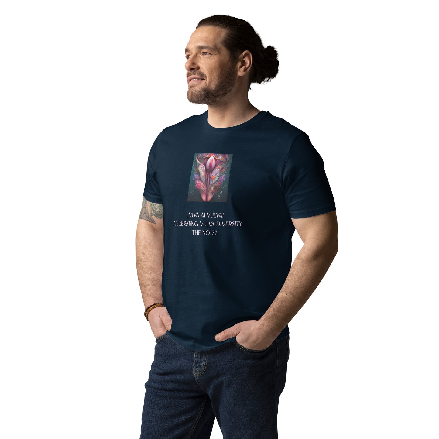 ¡Viva AI Vulva! - The No. 37 - Unisex organic cotton t-shirt - french navy