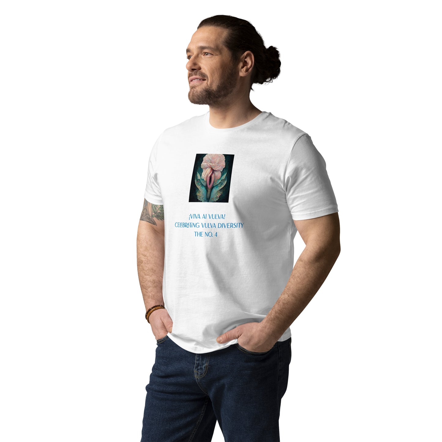¡Viva AI Vulva! - The No. 4 - Unisex organic cotton t-shirt - white